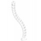 White Adjustable Cable Management Spine